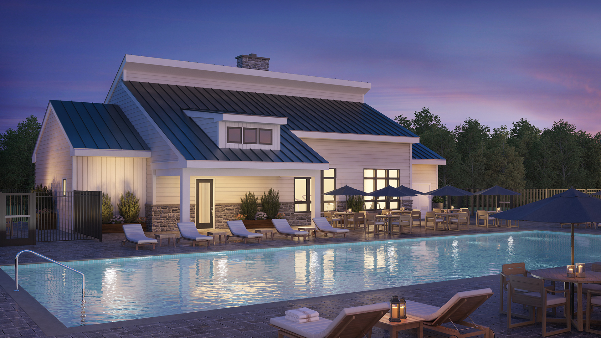 Enjoy summer days at the clubhouse pool