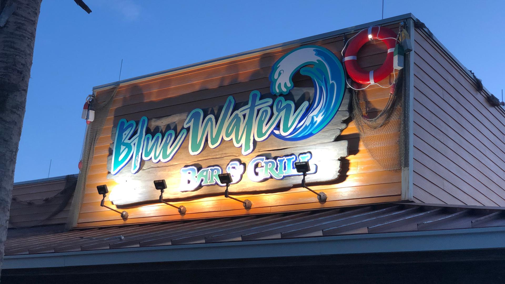 Socialize with neighbors at the Blue Water Bar and Grill