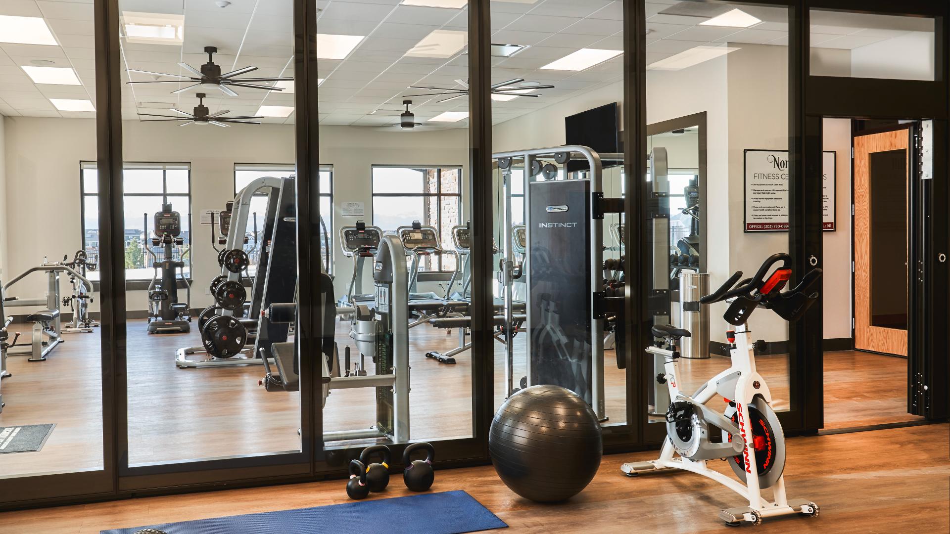 Amenity center fitness space